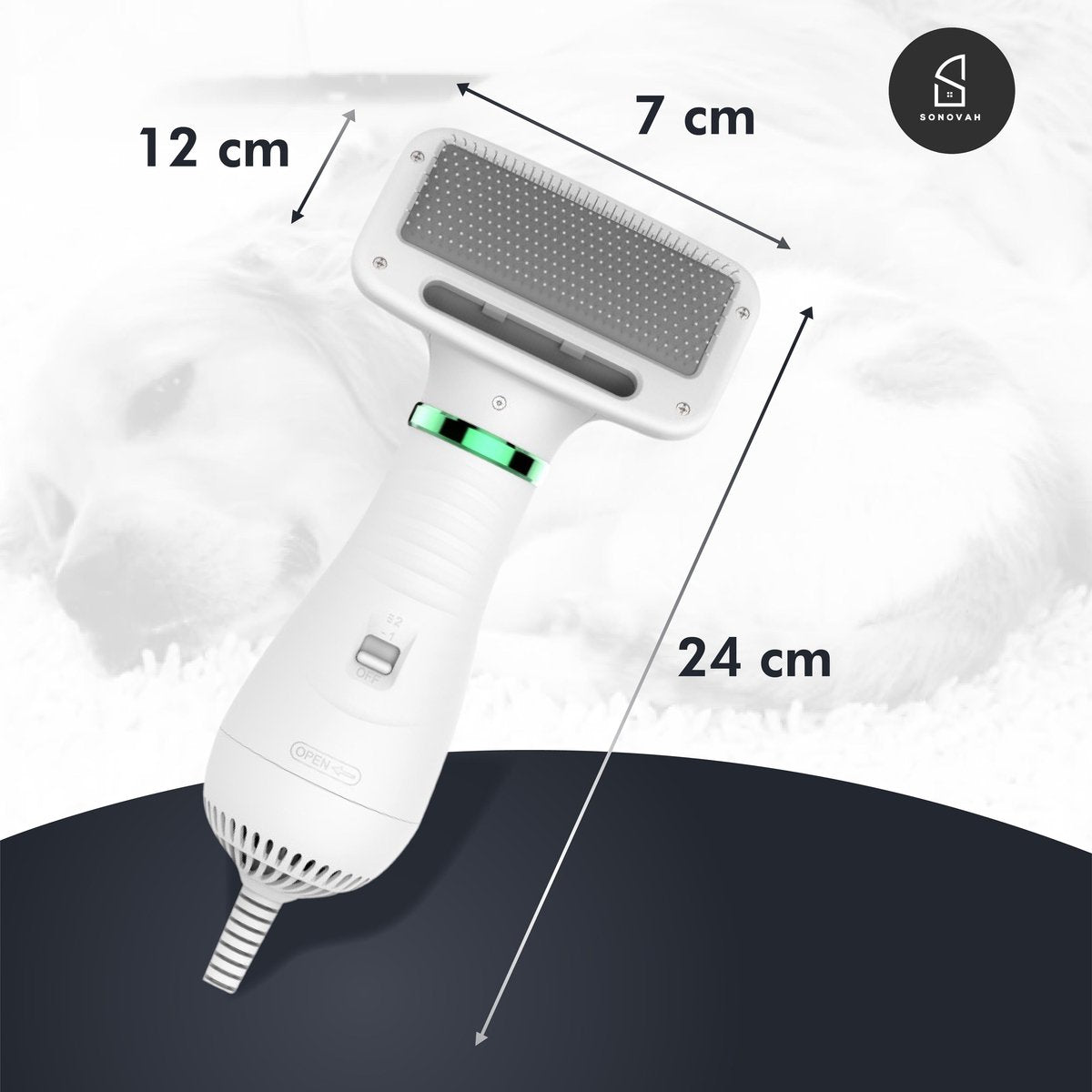 💨 2-in-1 Föhn & Kam – Droog & Kam in één Beweging