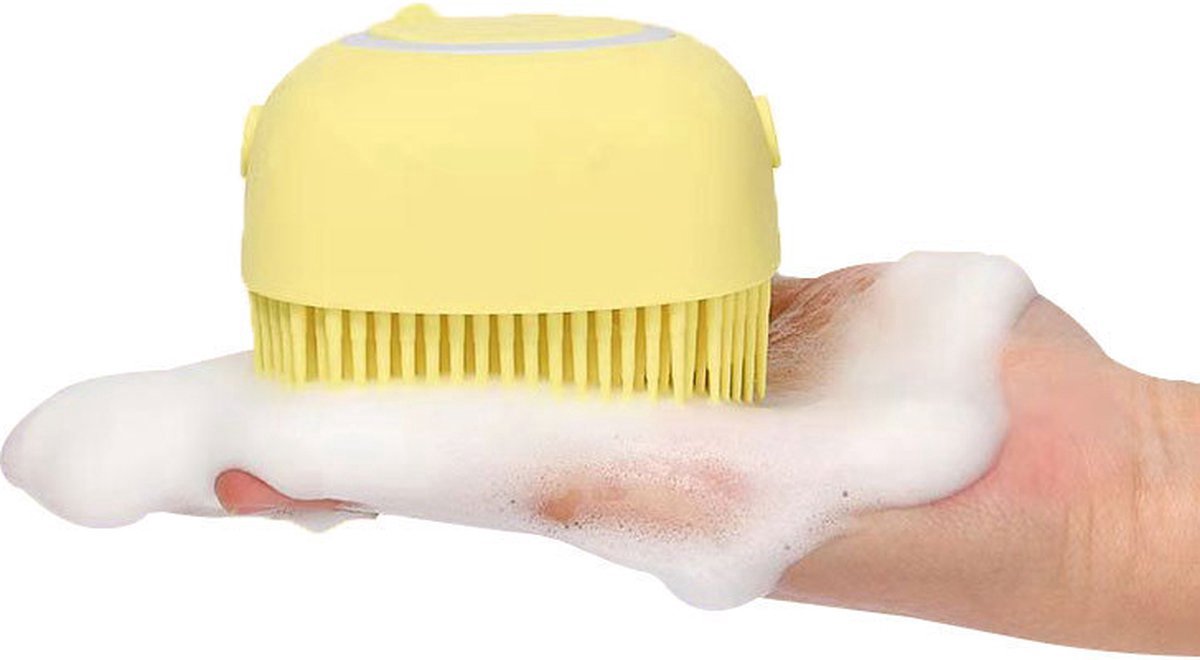 🧼 Massage Shampoo Borstel – Zacht & Relaxerend voor je Hond