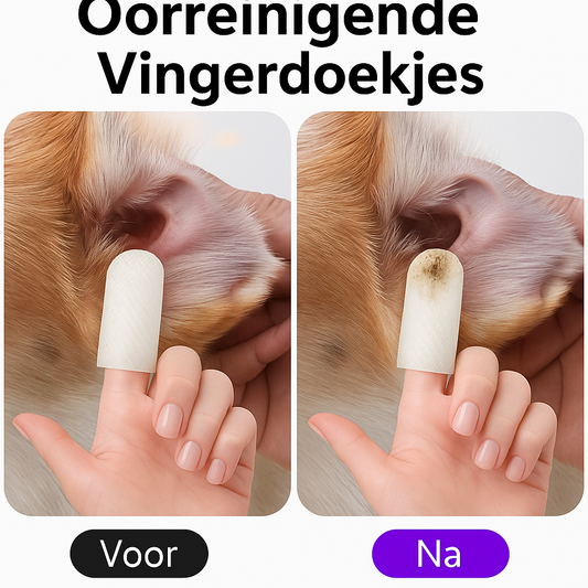 🧼 Oorreinigingsdoekjes voor Huisdieren – Vingervormig & Zacht