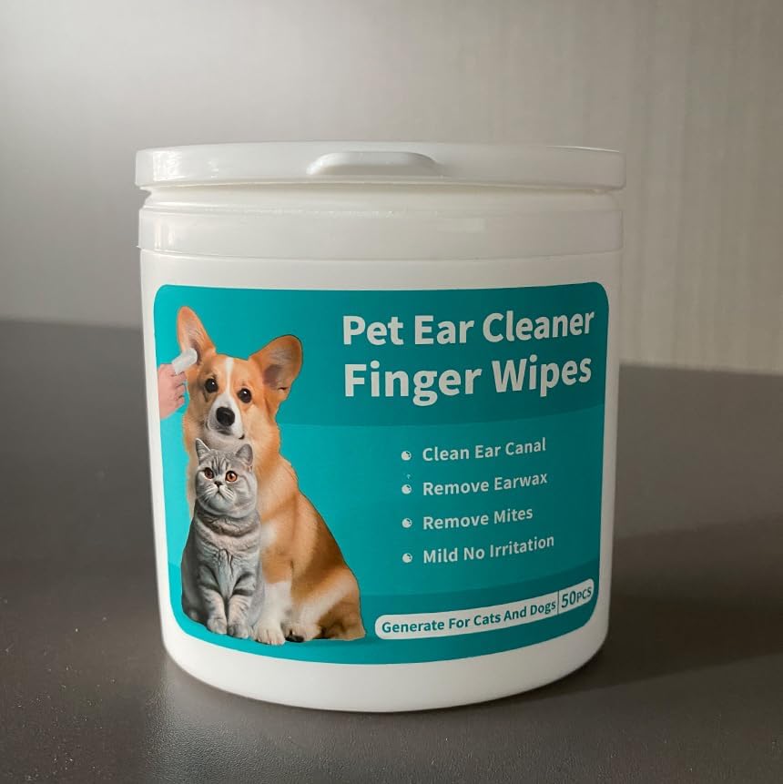 🧼 Oorreinigingsdoekjes voor Huisdieren – Vingervormig & Zacht