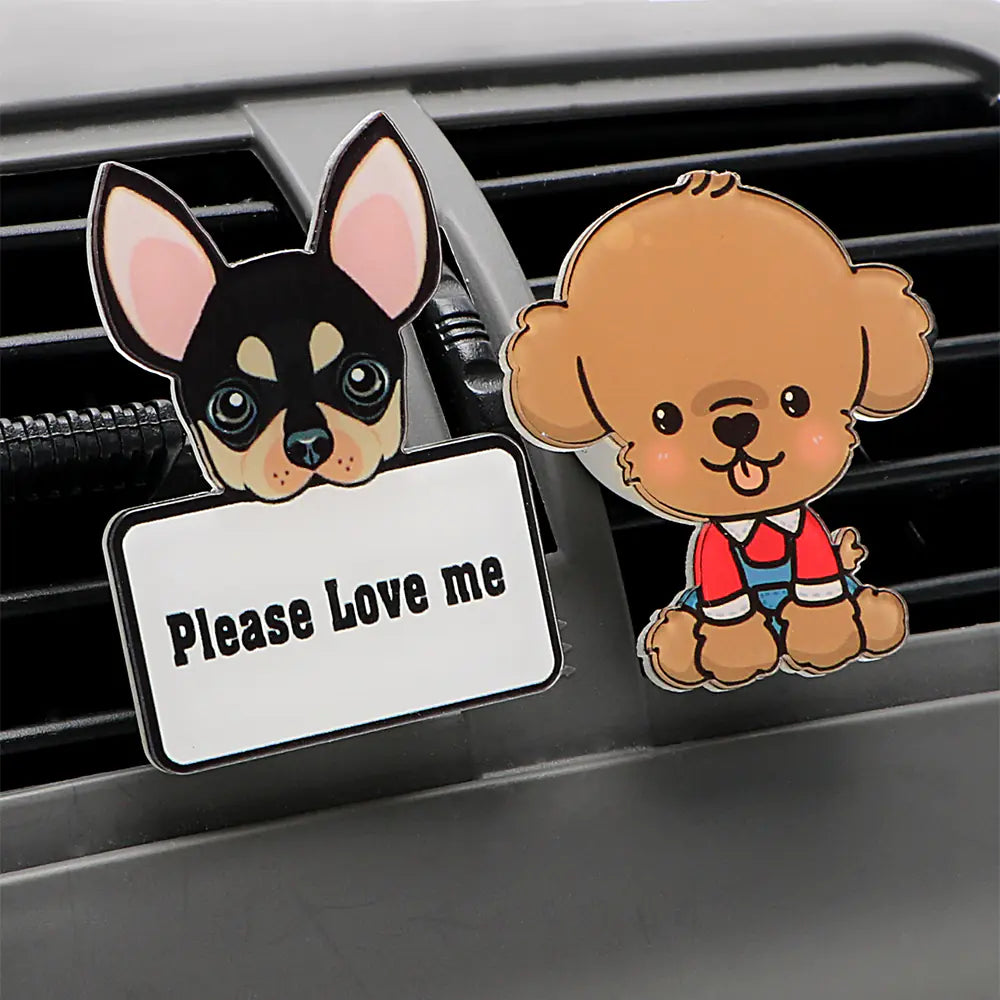 🌸 Schattige Parfumclips voor in de Auto - Frisse geur & een vleugje humor
