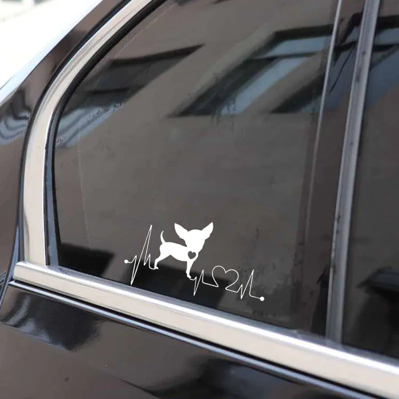 ❤️ ECG Hondensticker – Voor auto of laptop