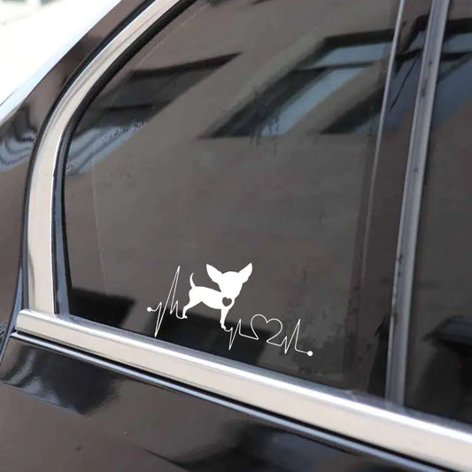 ❤️ ECG Hondensticker – Voor auto of laptop