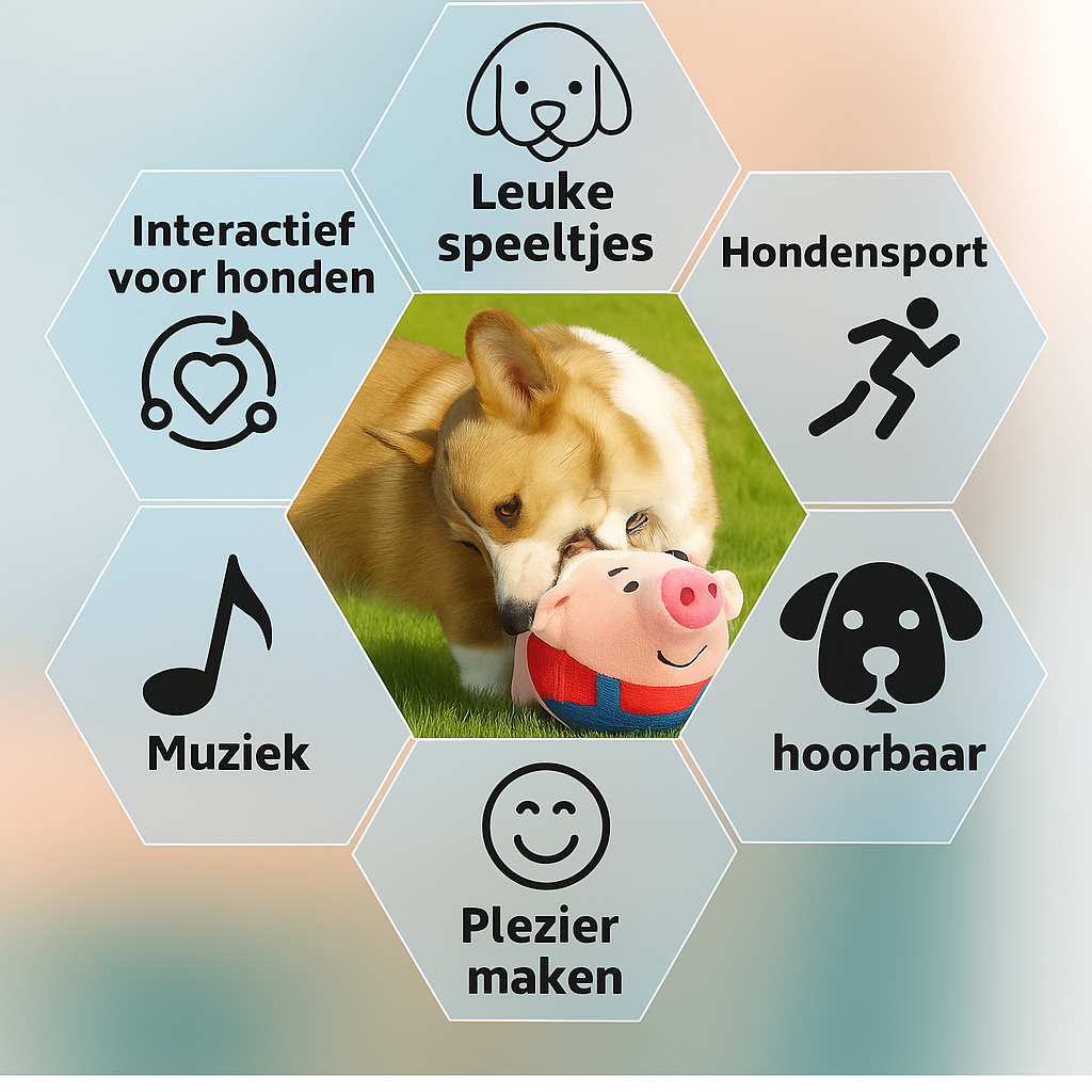 🐷 Piepspeelgoed Varkentje -  Schattig & muzikaal vriendje voor je woef