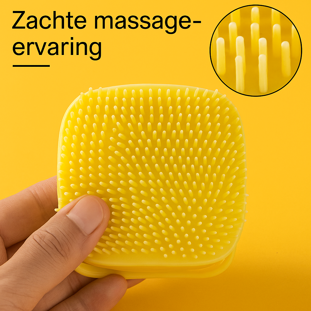 🧼 Massage Shampoo Borstel – Zacht & Relaxerend voor je Hond