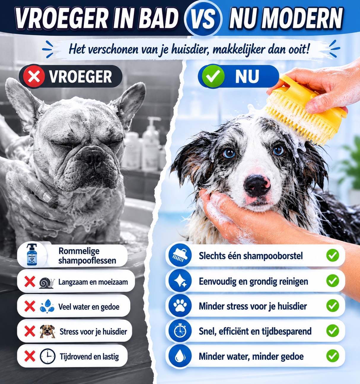 PawJoy BubbleBrush – Shampoo Massageborstel voor Honden & Katten