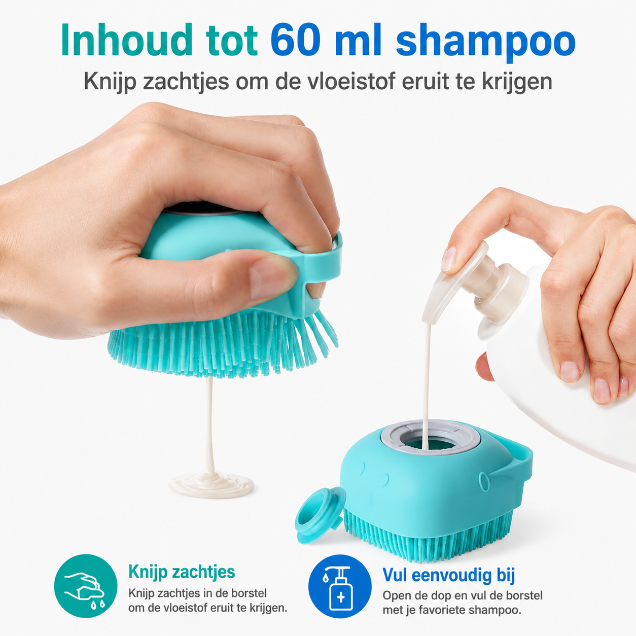 PawJoy BubbleBrush – Shampoo Massageborstel voor Honden & Katten