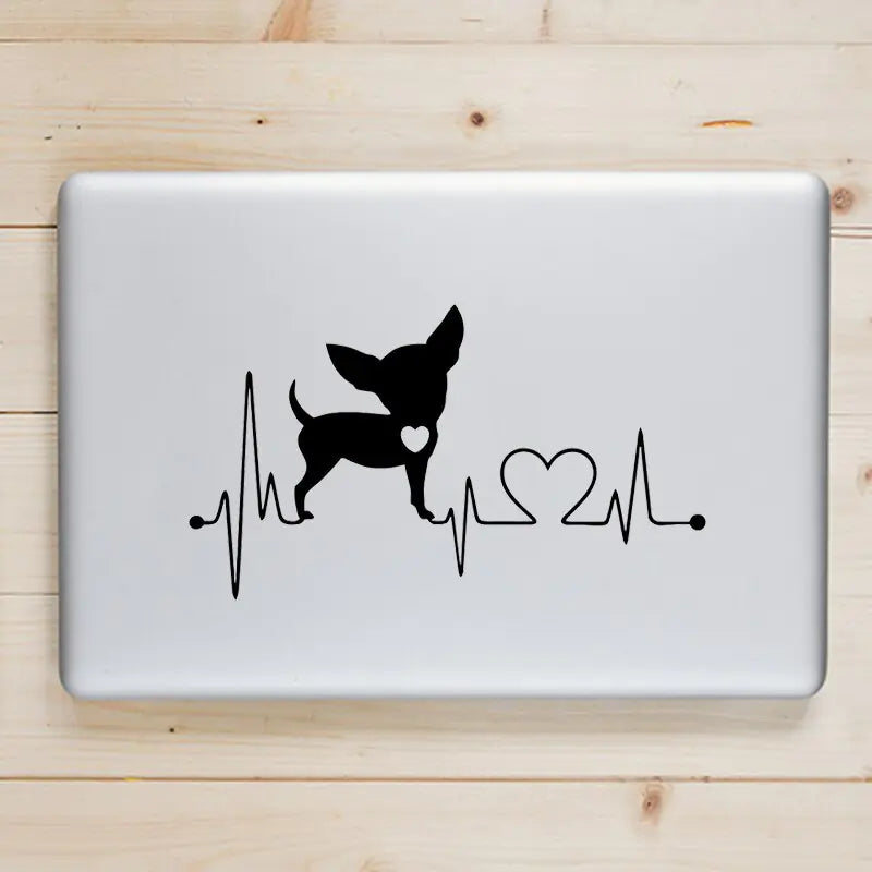 ❤️ ECG Hondensticker – Voor auto of laptop