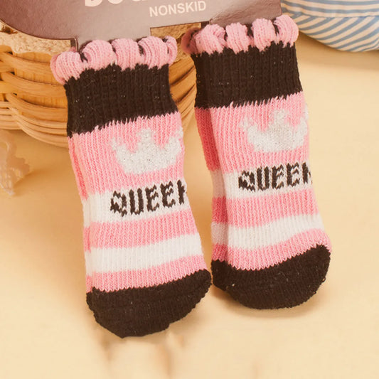 Antislip Sokken – Roze Kroon