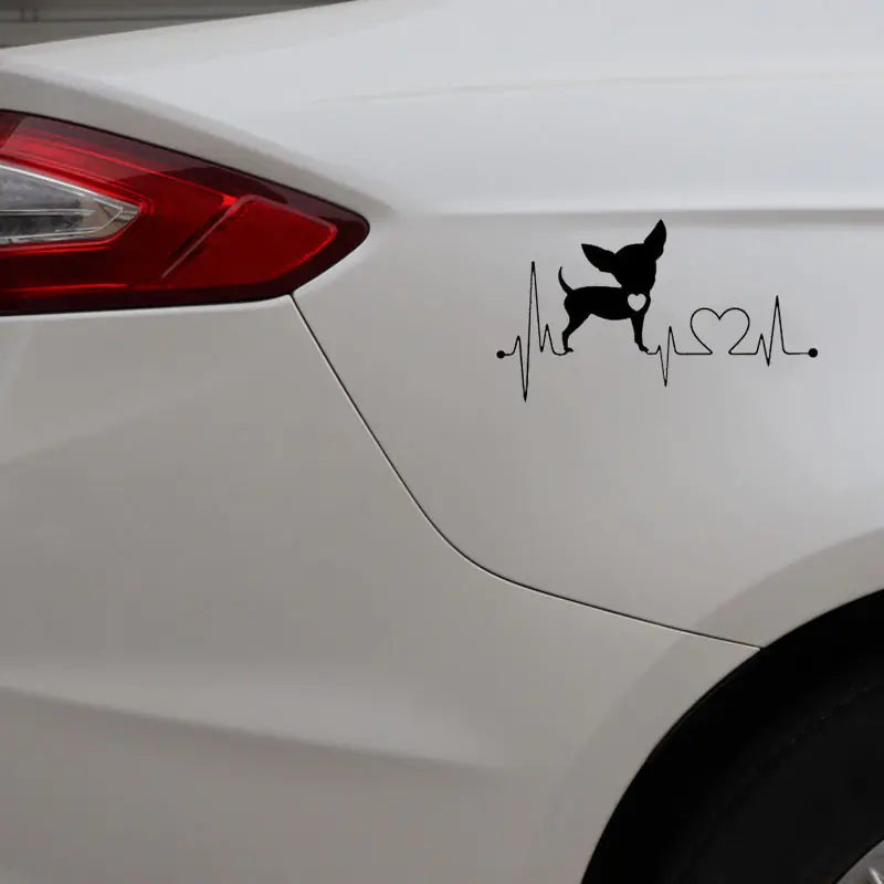 ❤️ ECG Hondensticker – Voor auto of laptop
