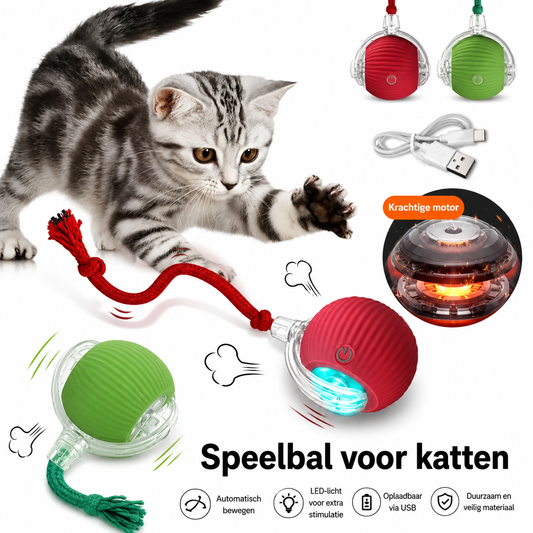 PawJoy WiebbelBal – Oplaadbare Interactieve Speelbal voor Katten