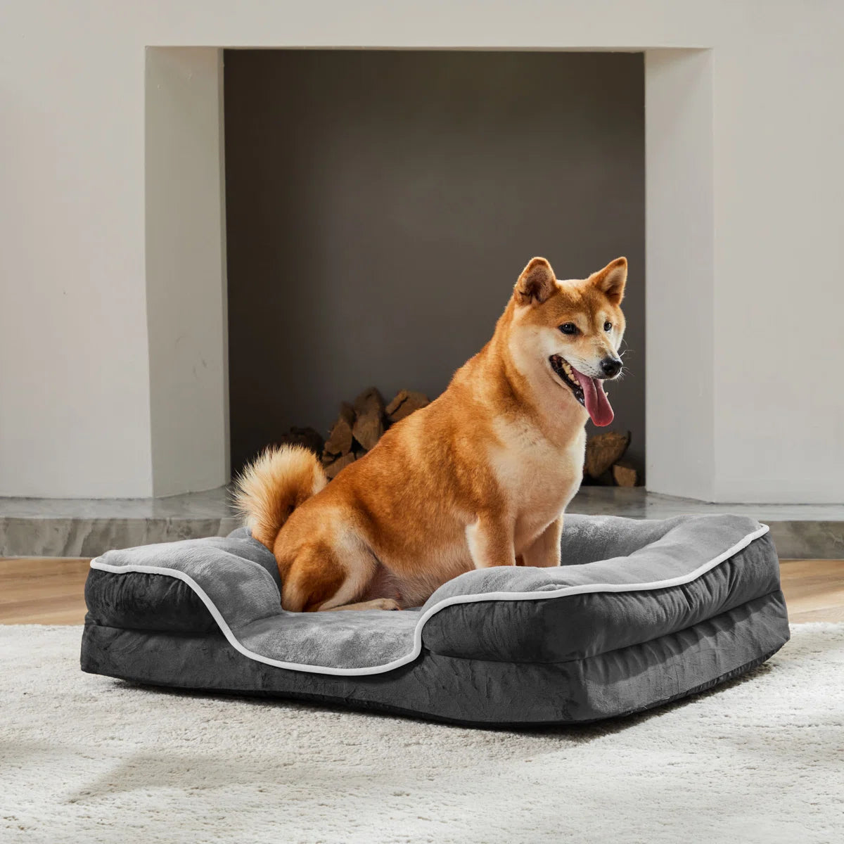 🧠 Memory Foam Bed – Slim comfort voor je hond