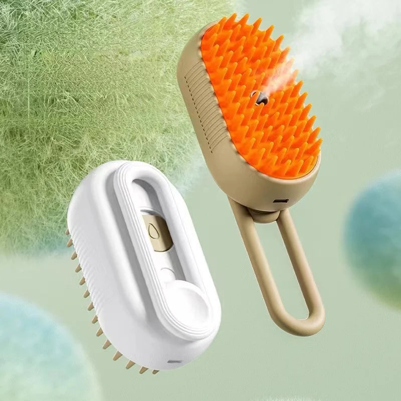 PawJoy 3-in-1 Stoom Massageborstel voor Huisdieren