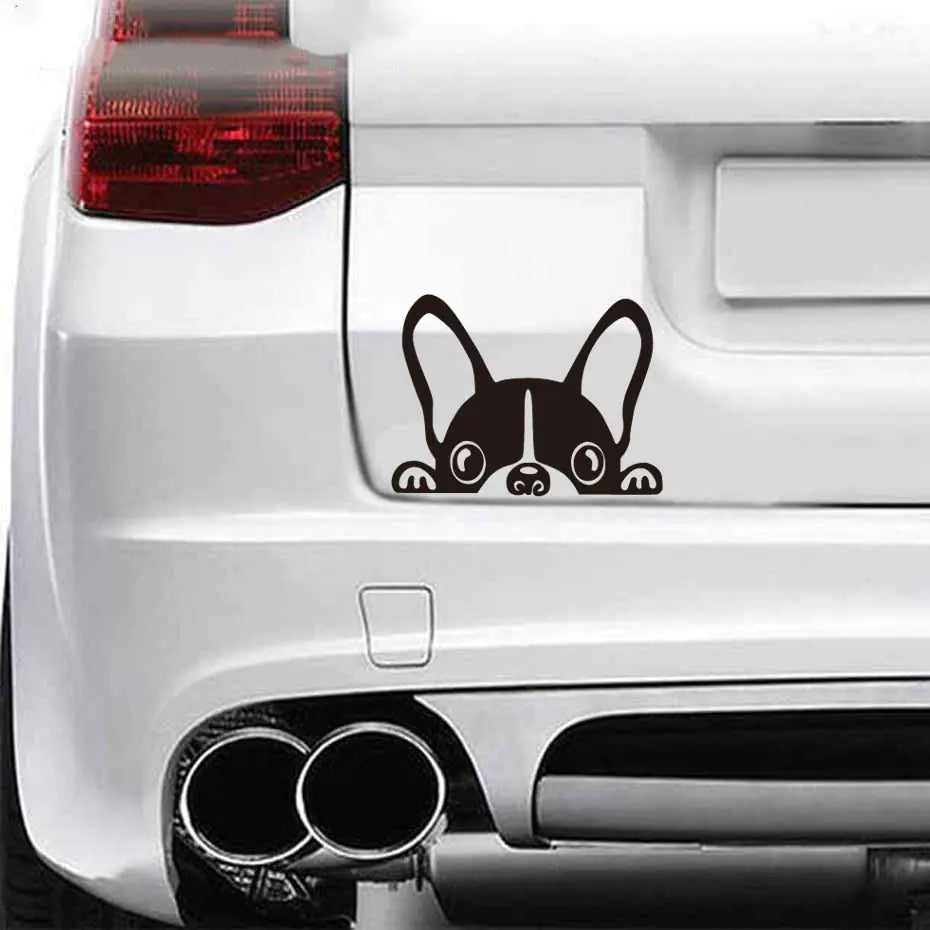 Funny Dog Car Decal - French Bulldog Sticker R-154