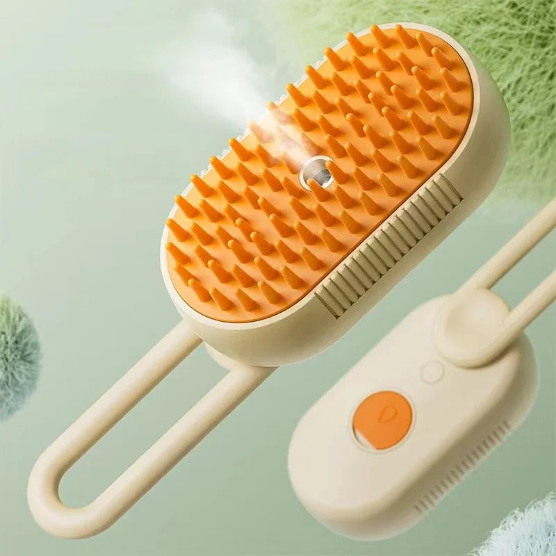 PawJoy 3-in-1 Stoom Massageborstel voor Huisdieren