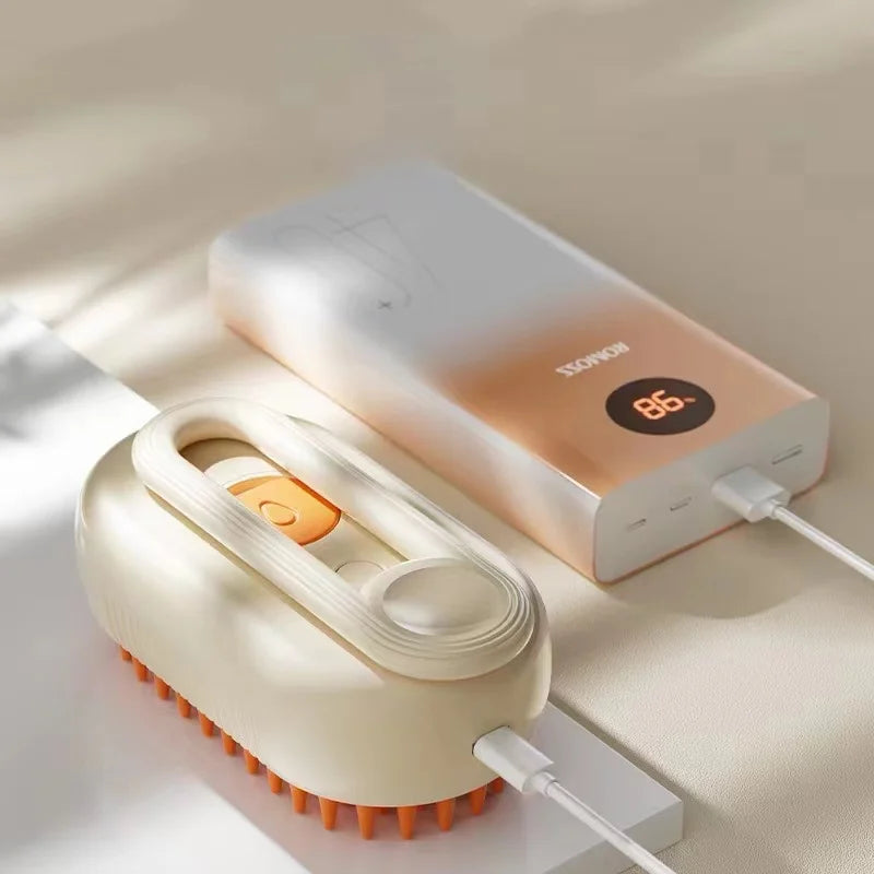 PawJoy 3-in-1 Stoom Massageborstel voor Huisdieren