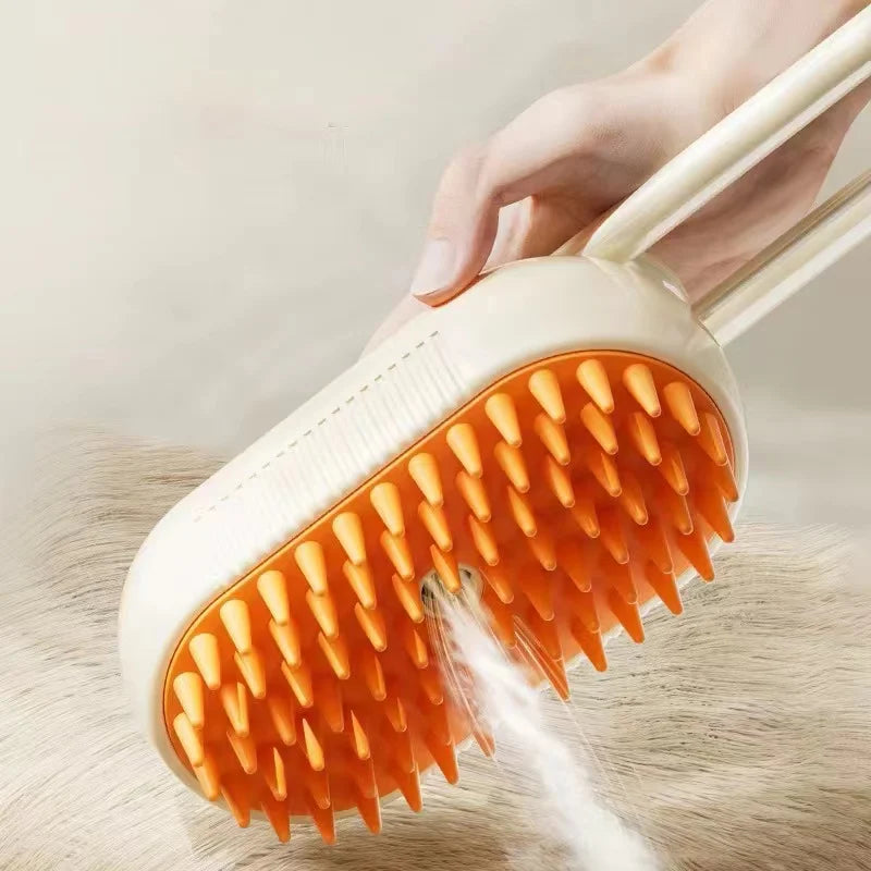 PawJoy 3-in-1 Stoom Massageborstel voor Huisdieren