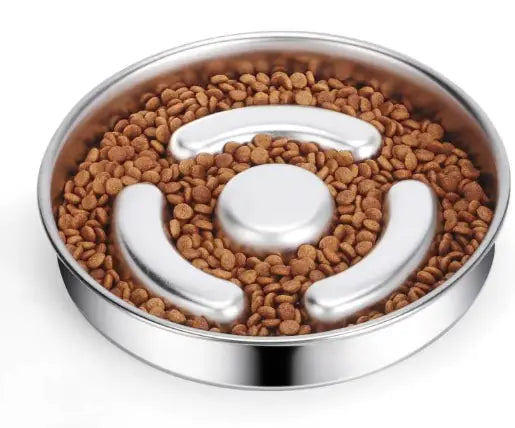 🥣 RVS Anti-Schrok Voerbak – Voor Langzamer & Gezond Eten