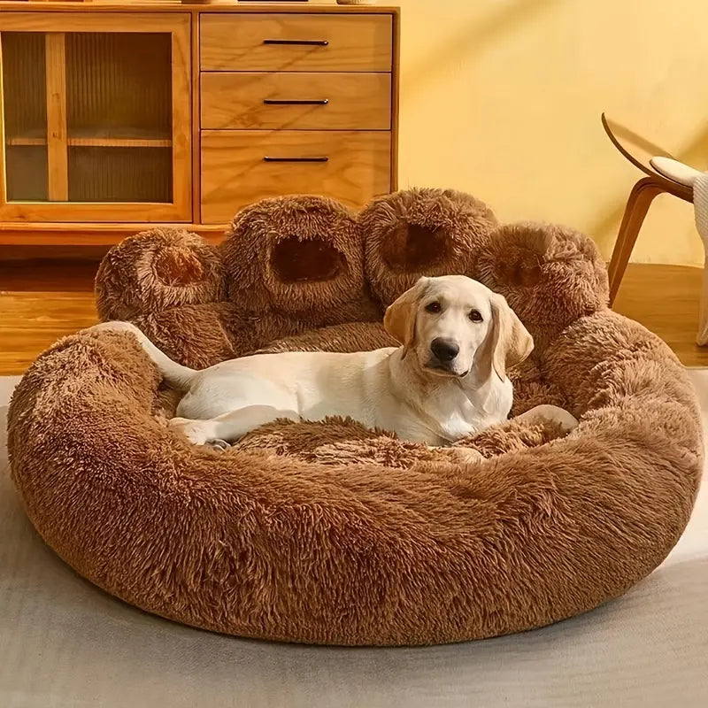 🐾 Pootvorm Hondenbed – Spelen & slapen tegelijk