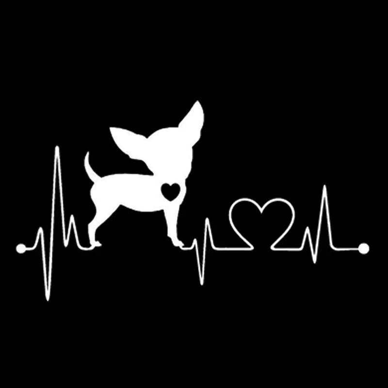 ❤️ ECG Hondensticker – Voor auto of laptop